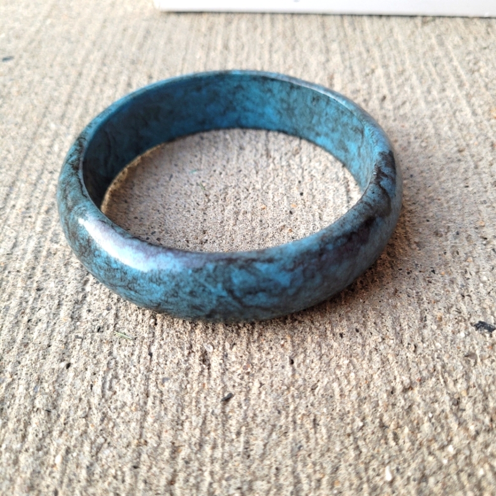 VINTAGE Marble Resin Bangle Bracelet